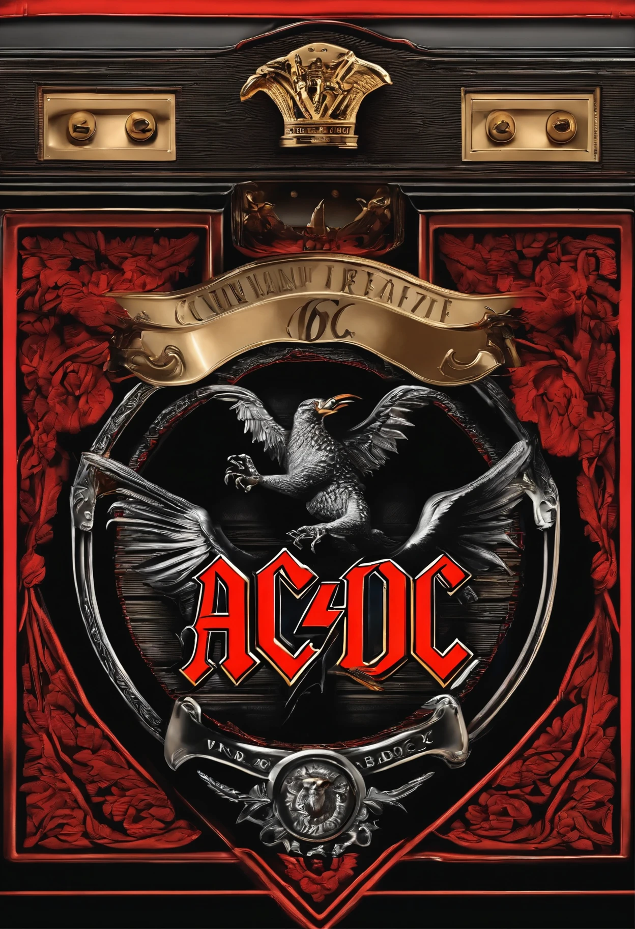 Logos de AC DC, que aparezca Bon Scott y Brian Johnson cantando