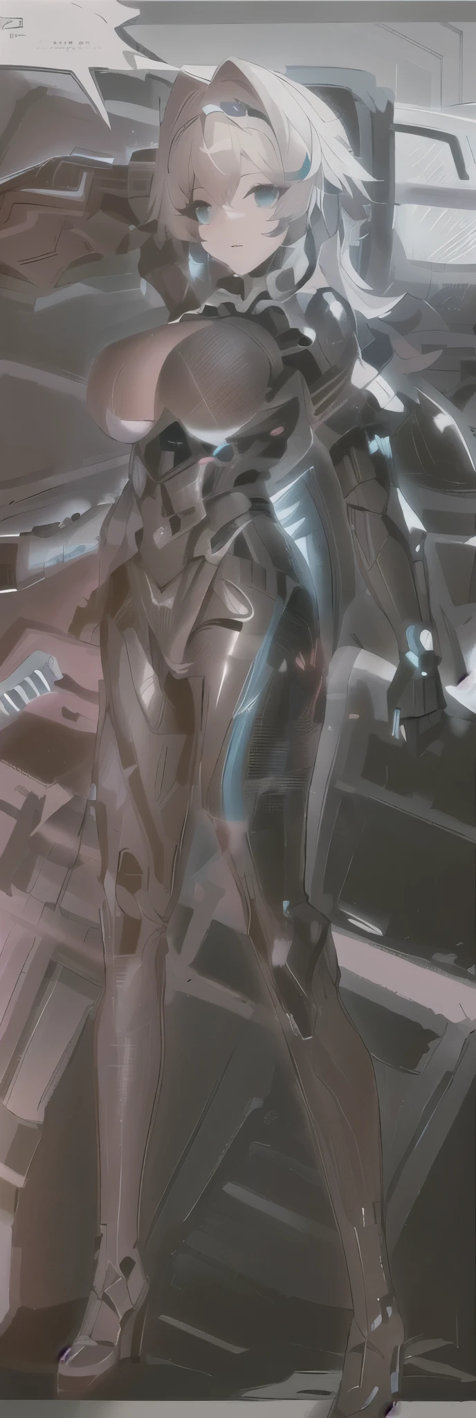 more Vill-V, cyberpunk_bodysuit, claws, metal_bodysuit, latex_bodysuit, sci-fi