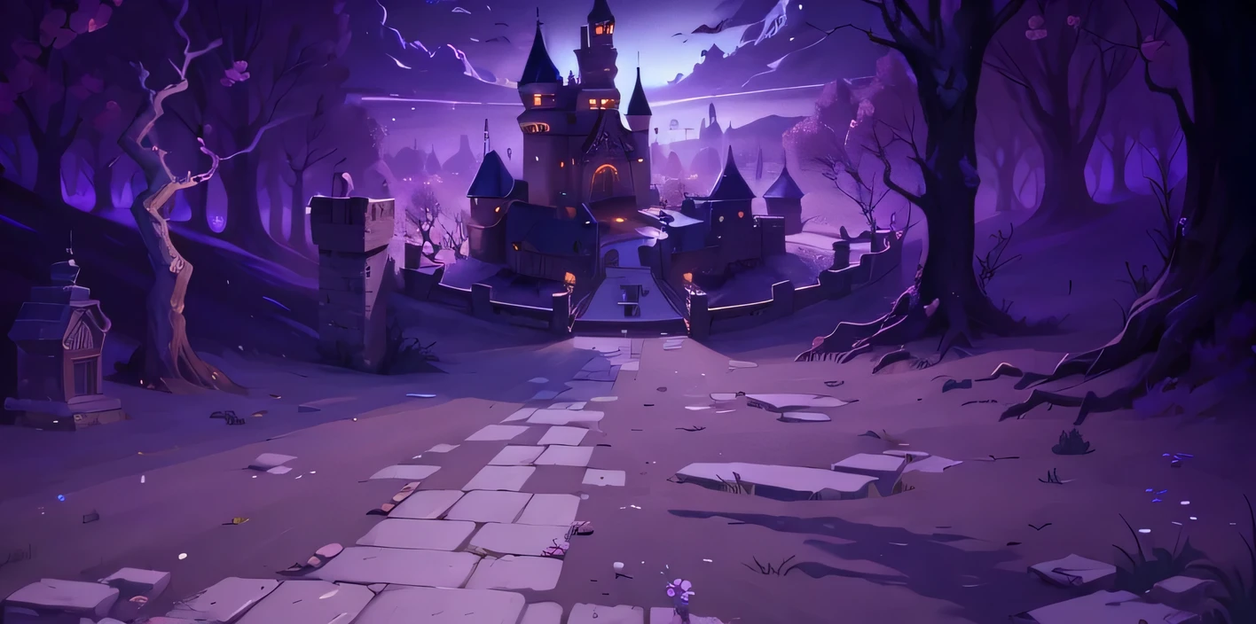 spring，The overall picture is pure，Broken ground，Clean picture，middle Ages，Castle scene，Clean and flat ground，Vertical Image，Cartoon，Isometric 2D Game Art， masterpiece， Super detailed good quality