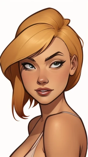 estilo de desenho animado:1.2), Yvonne Strahovski mulher Imagem de desenho animado de uma mulher , roupas sensuais , garota super fofa, authoritarian would be facial expressioncartoon style illustration, estilo de arte dos desenhos animados, estilo de arte dos desenhos animados, digital illustration style, design de personagens altamente detalhado, arte digital detalhada fofa, City fan art, design de personagem retrato, beautiful digital illustration, retrato de alta qualidade, arte em quadrinhos, retrato do design do personagem, white background Buso without clothes and medium breasts, beautiful and symmetrical body curves