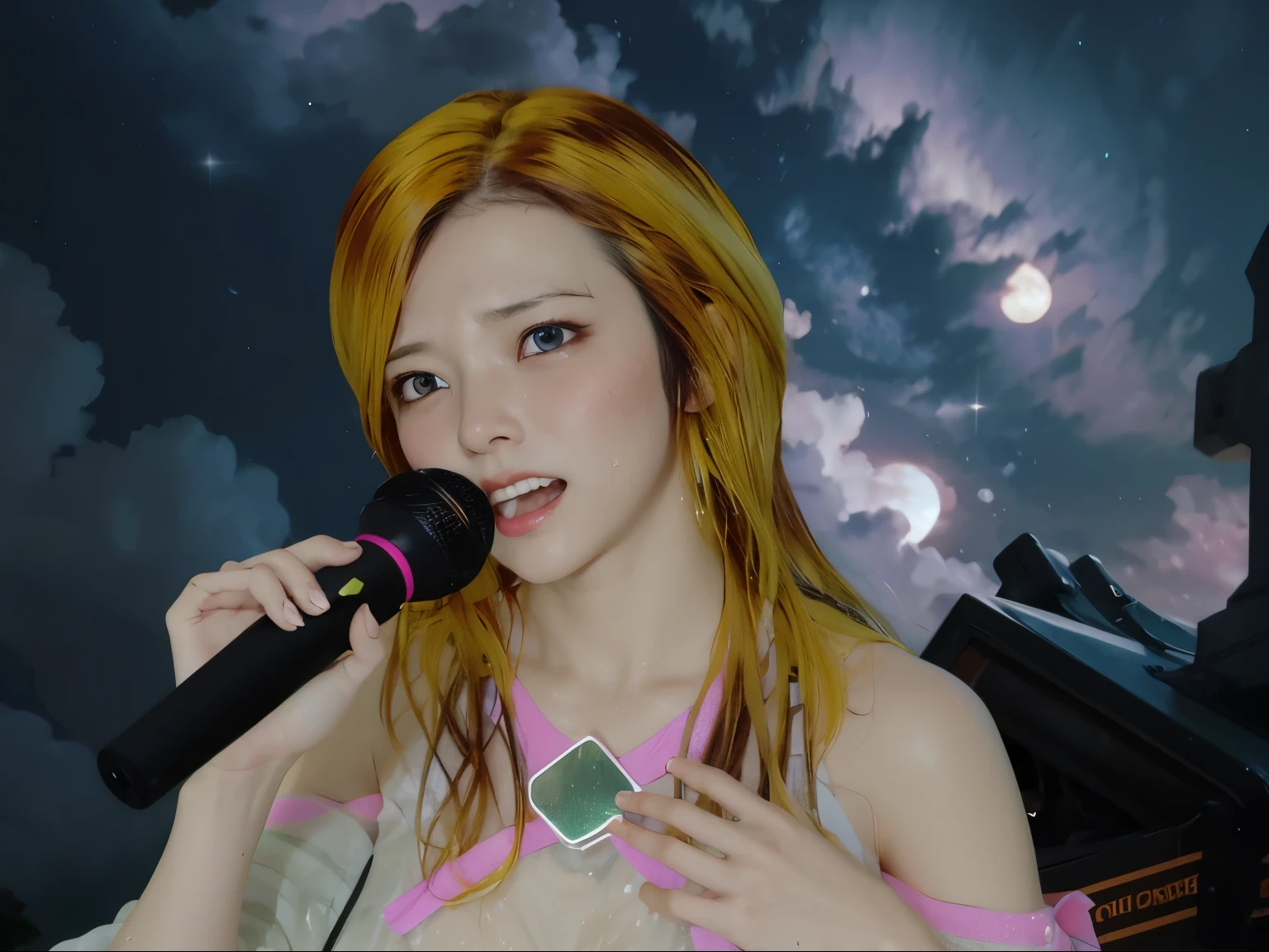 ((sad、Frightened expression))、((Sweaty、Blushing&#39;cheek、Sweaty skin))、(8k, highest quality, masterpiece:1.2), (Realistic, photo-Realistic:1.37), Very detailed,highest quality, Ultra-high resolution, Professional Lighting, Photon Mapping, Radio City, Physically Based Rendering, Cinema Lighting,  Midnight Road,Depth of the written border, Sharp focus,moonlight, Good composition,1 girl,alone,(whole body), (whole body),Beautiful and beautiful eyes,((Red eyes、I&#39;I&#39;m afraid of something))、 Pause, Tight waist,Japanese , Black Hair,Messy Hair,Long hair blowing in the wind,((Navy blue socks))、(Ulzzang-6500:1.2)、 Mix 4, 
