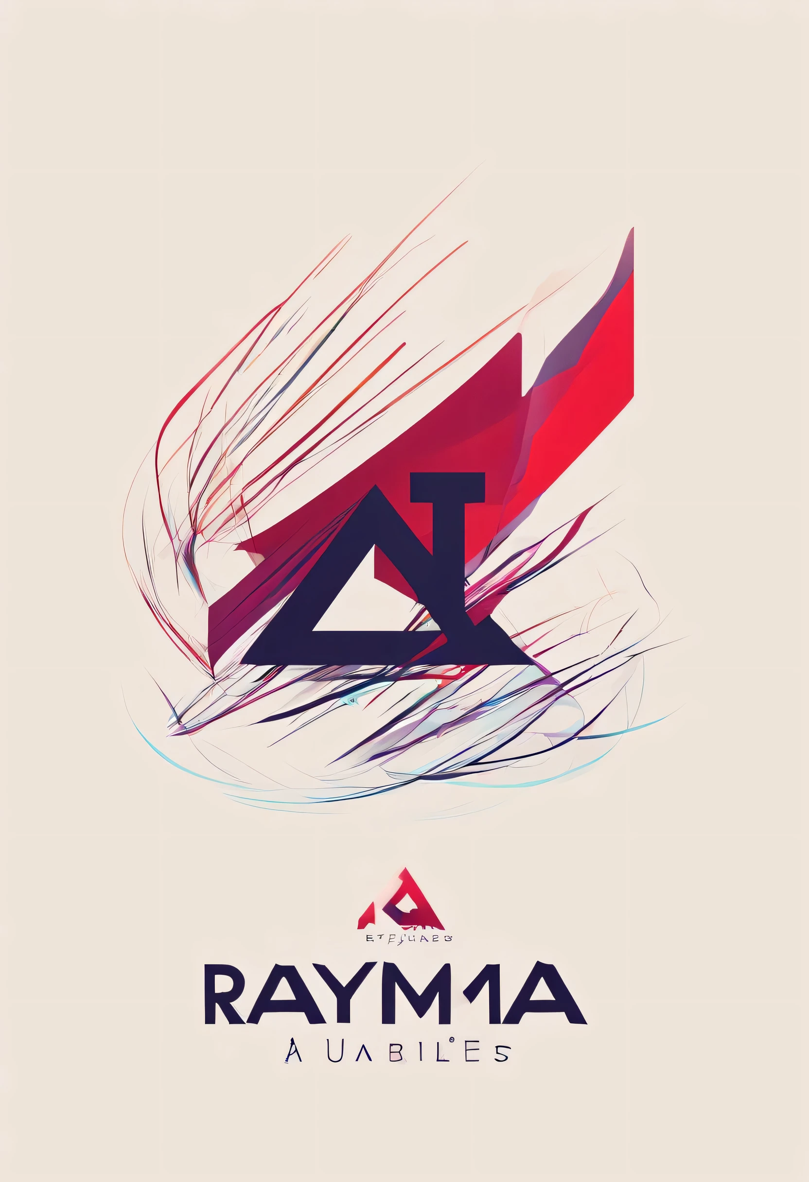 Logo for a company called Rayma dedicated to the construction of prefabricated houses, quiero un logo innovador con rojo como el color predominante, quiero el nombre de la empresa en el logo