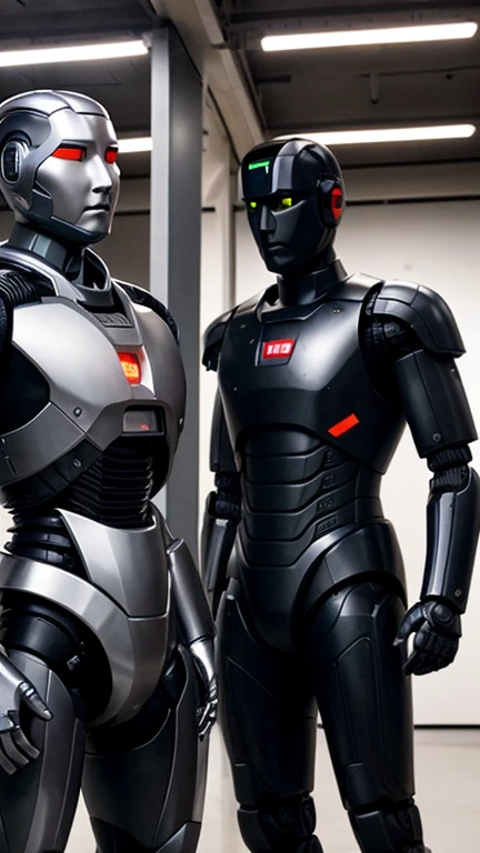 "Show a robot Ethical Decision-Making Limitation with a Dangerous situation ( show with a man who in a dangerous situation where the AI robot is difficulty in understanding ethical nuances of that man.") (show both of them)