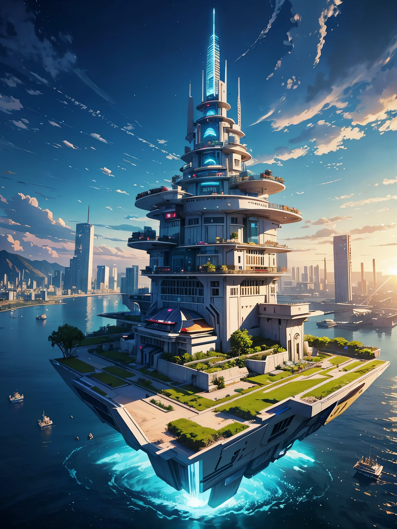 Create a image of Theran city in the Futuristic way.