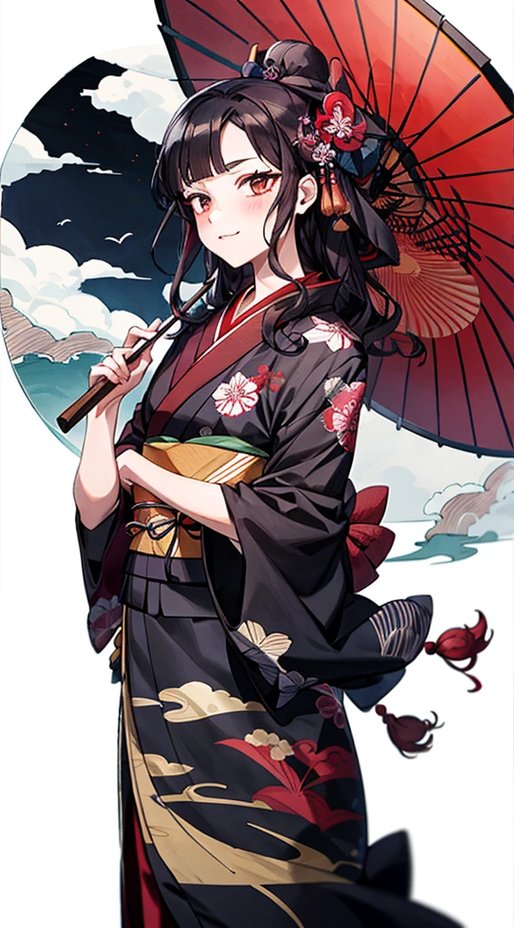 {{{ukiyo-e_style}}},{{flat_style}},{Simple_color},{{{masterpiece}}},{katsushika_hokusai},length_hair,hair_flower,{{black_hair}},red_eye,red_null,{Chinoiserie},{{{Highest_quality}}},kimono,{{Super detailed}},{figure},Maple_leaf_flight,{{1人of女of子}},{{{alone}}},{{of_非常To_delicate_ofd_beautiful}},blofk_stare,close_To_Audience,{Wind},{flight_splash},{flight_flowerびら},Wind,{Gorgeous ofd rich graphics}