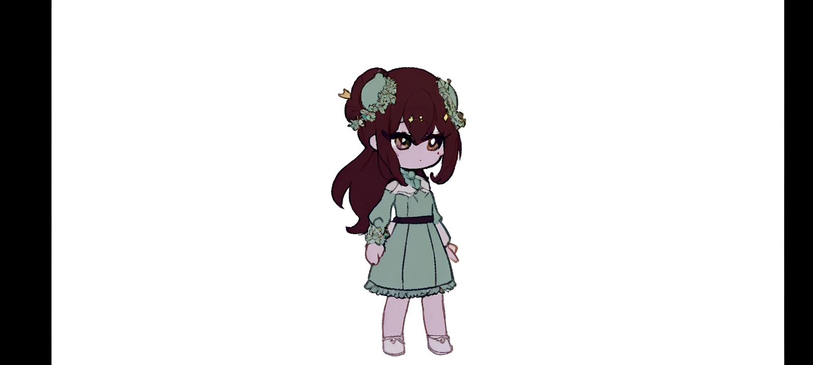 An cartoon queen in the kingdom, full body, and holding a swod on her hand, she has a crown, and her eyes is sparkling