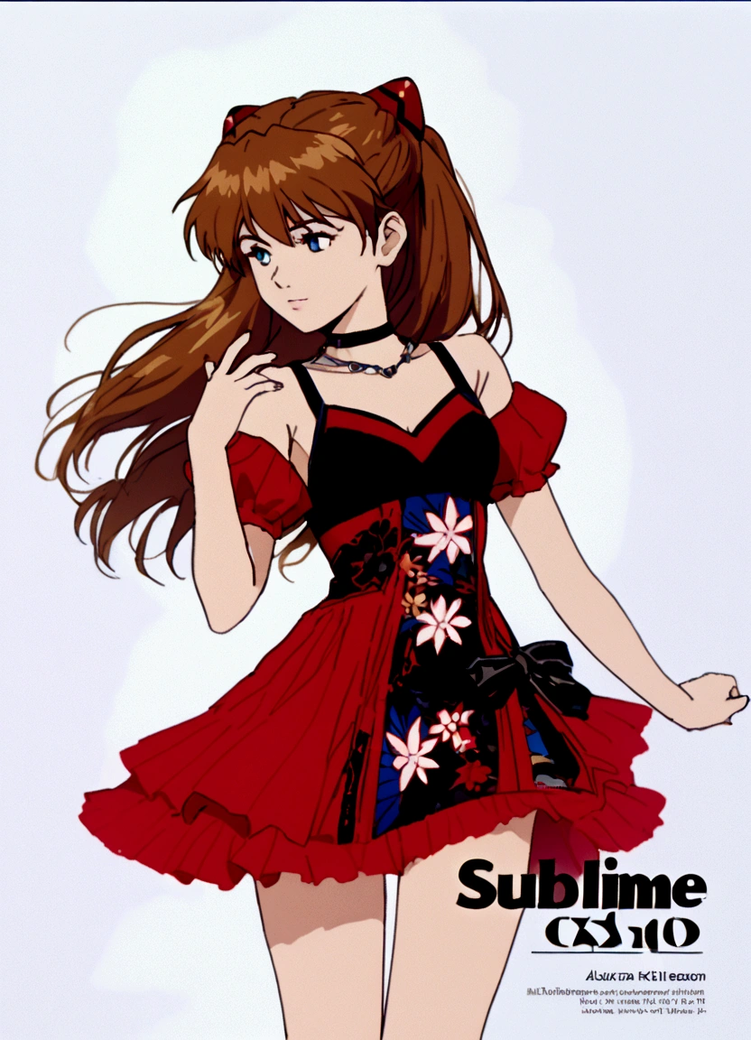 asuka langley soryu, long hair, bangs, blue eyes, brown hair, 