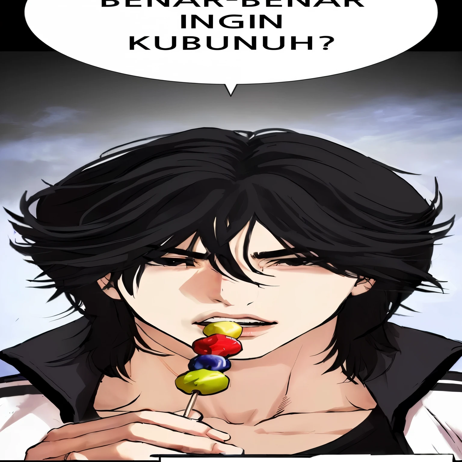 a cartoon picture of a man with a lollipop in his mouth, kentaro miura manga style, kentaro miura manga art style, handsome japanese demon boy, manga style of kentaro miura, anime handsome man, male anime style, anime style character, kentaro miura art style, anime portrait of a handsome man, inspired by Adam Dario Keel