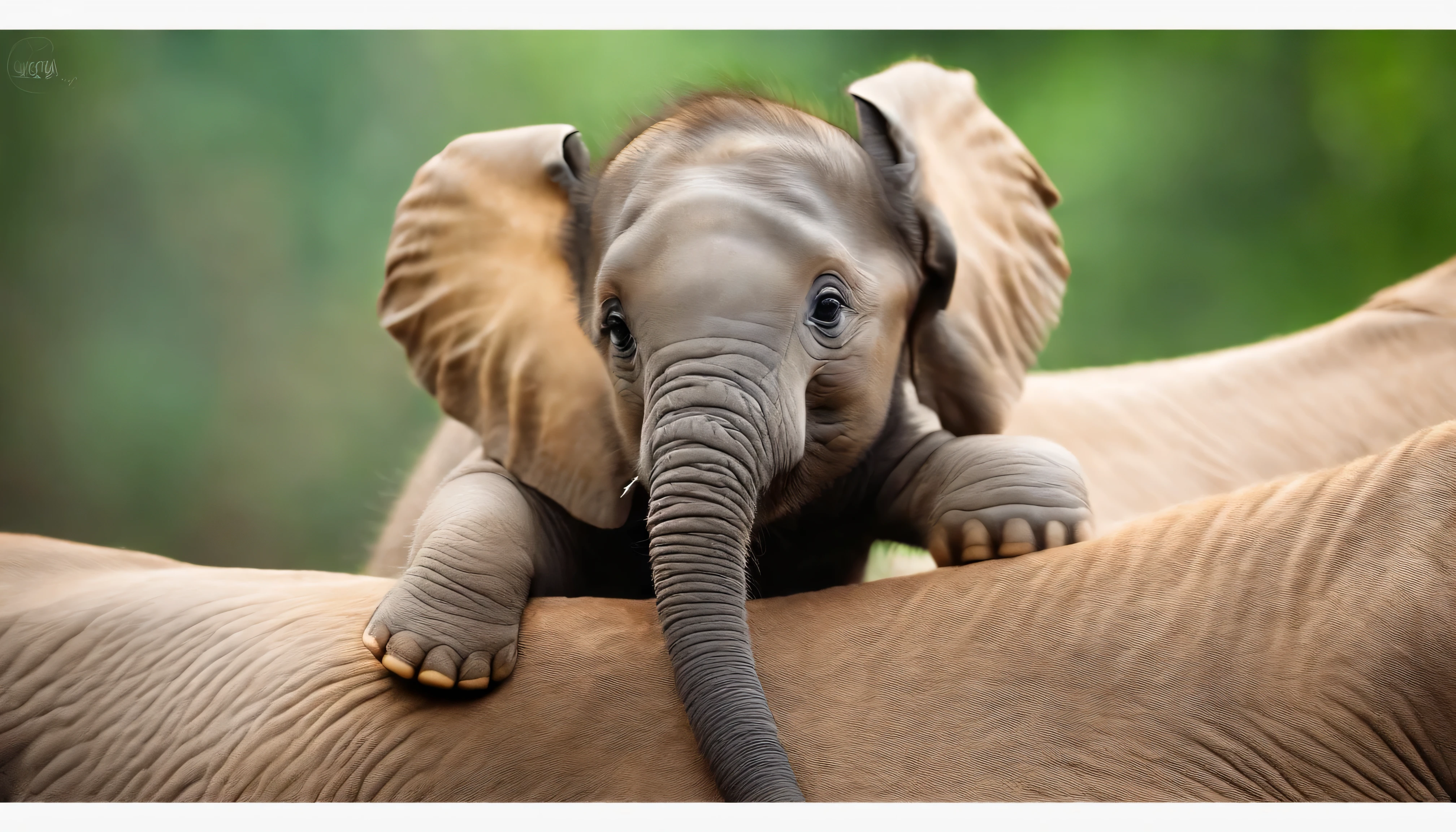 Adorable Elephant baby in close up