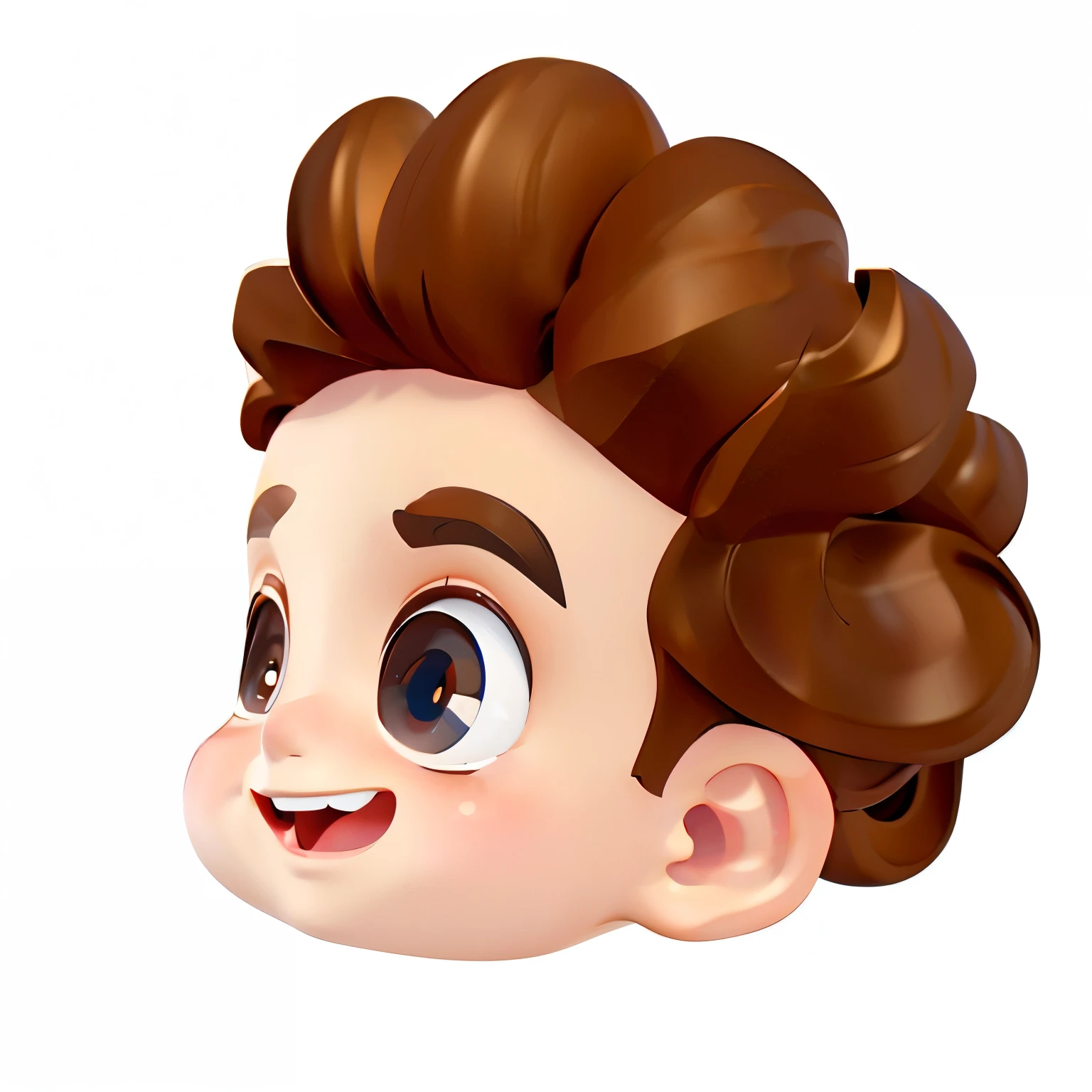 little boy,Brown hair,Bright Eyes,Eye details,Grinning,3D Rendering,Super Detail,HD