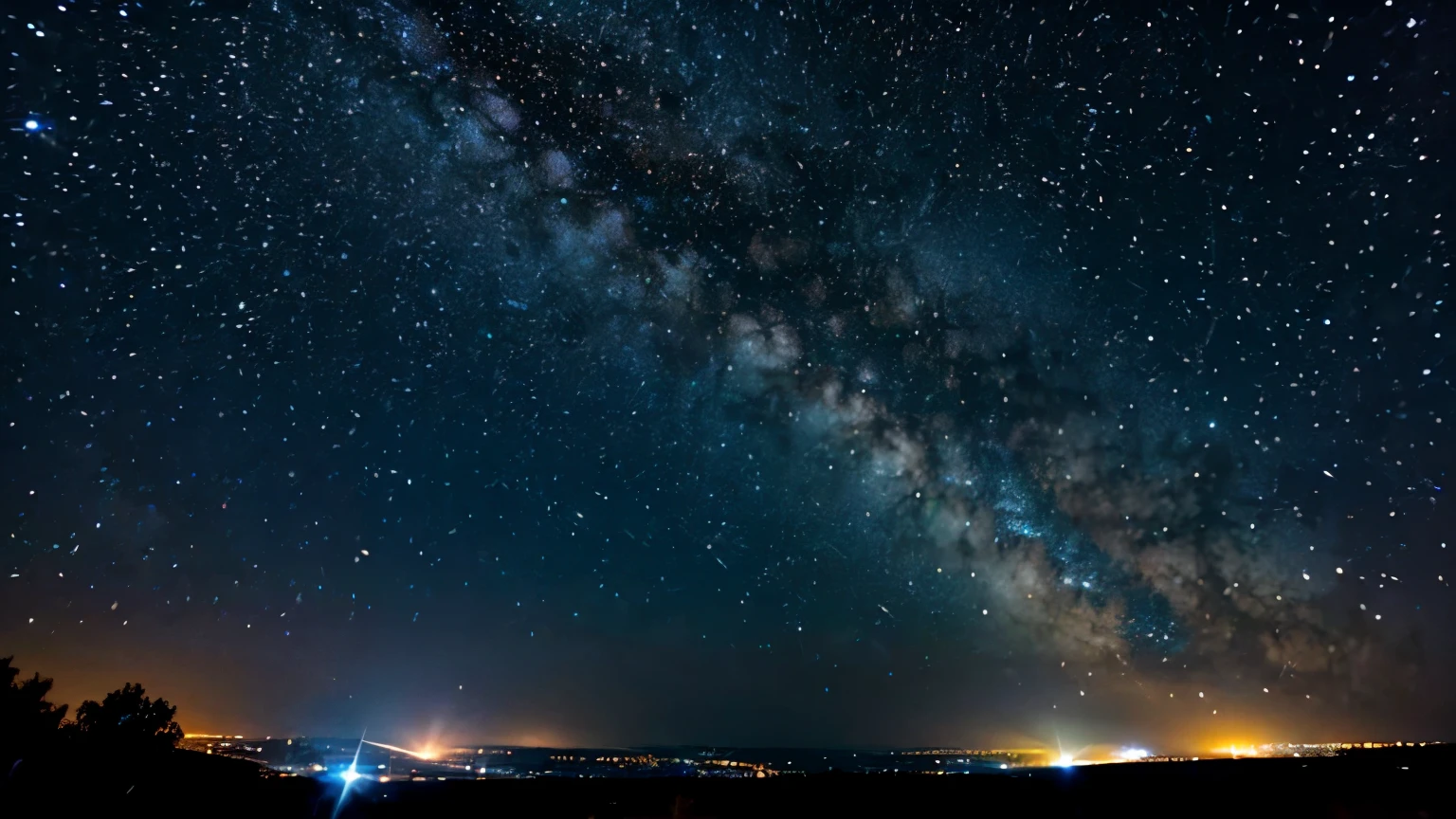view of stars in the night sky