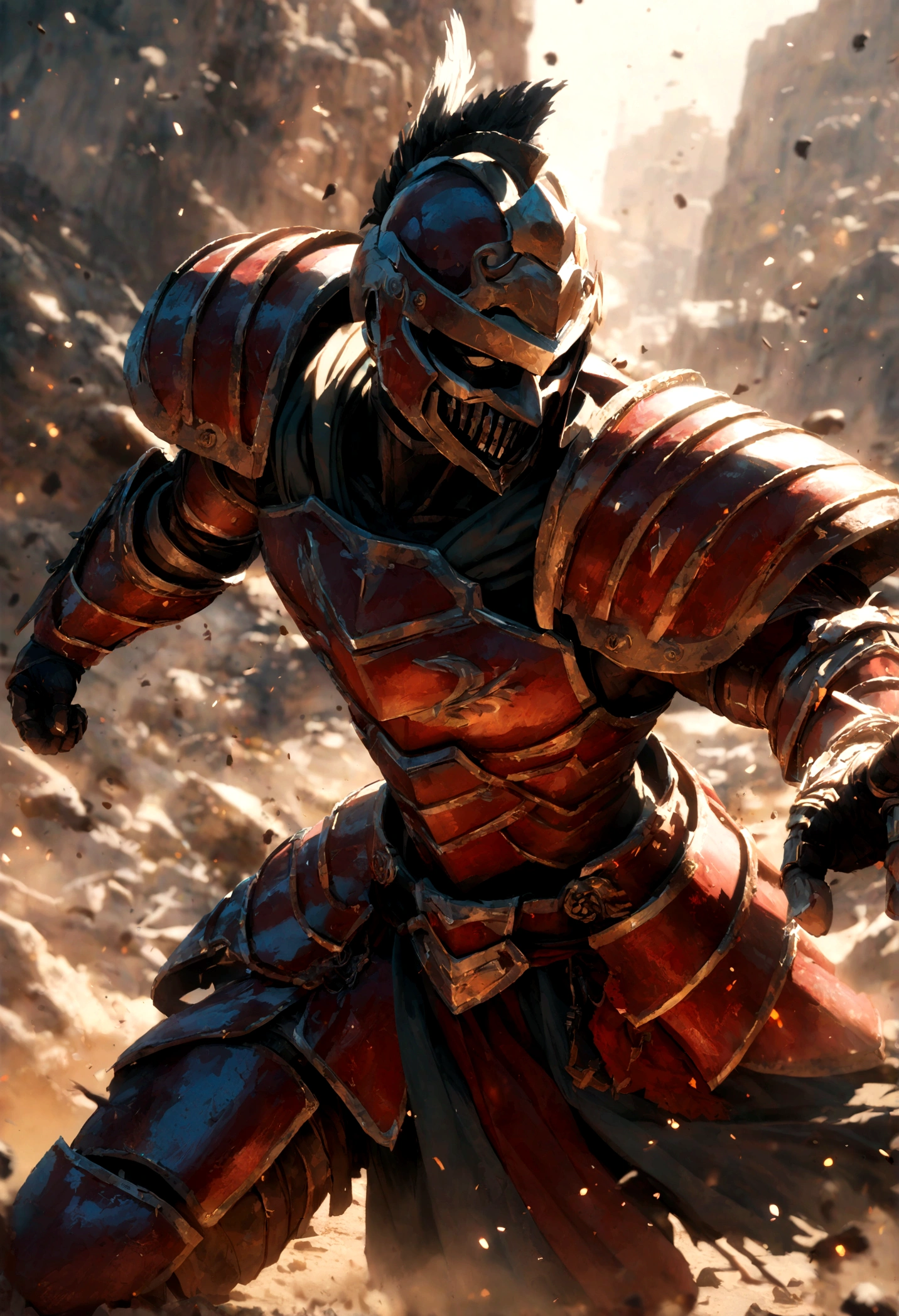 Spartan warrior, fighting, bloody armor, epic, Gladiator 8k