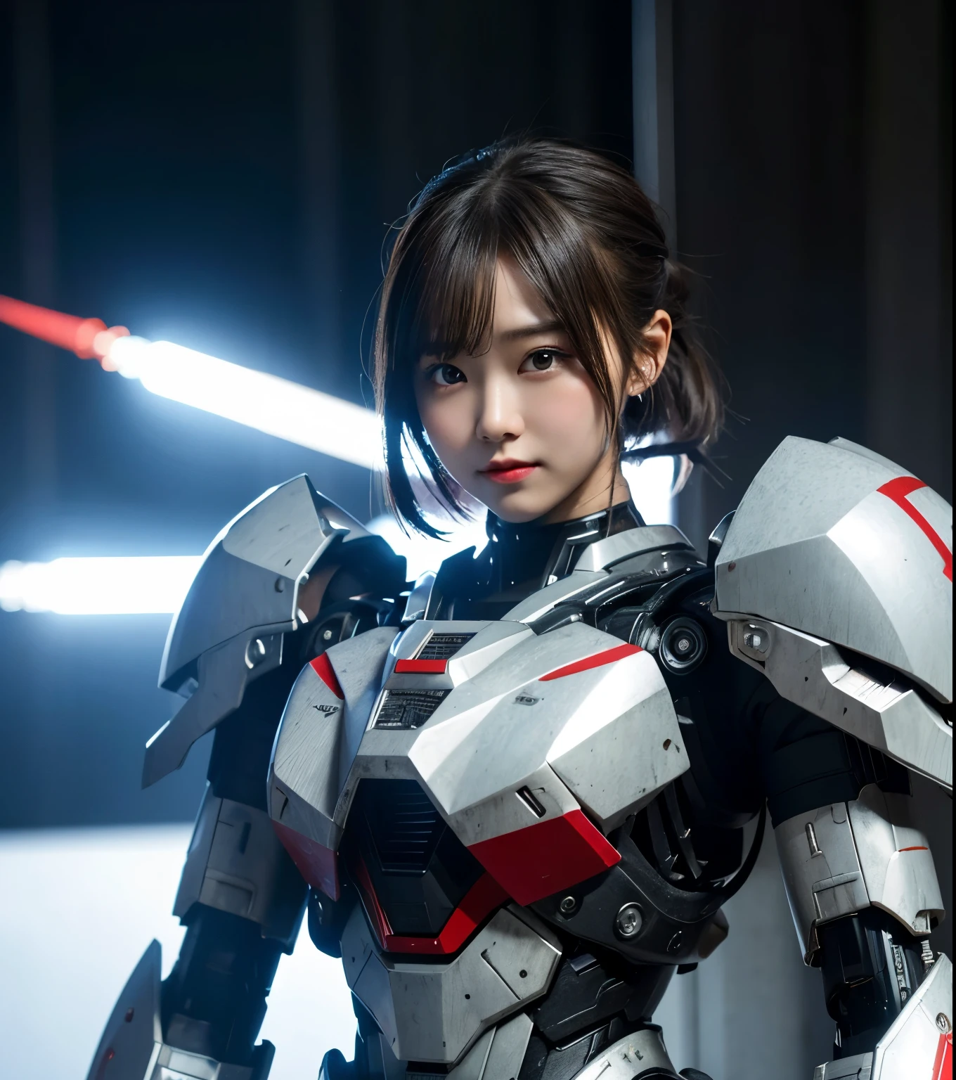  Super detailed, advanced details, high quality,  High resolution, 1080p, hard disk, beautiful,(war machine),Armor War,(Rocket Missile)Capture the big picture,beautiful,Mecha cyborg girl,battle mode,Mecha body girl,She is wearing a futuristic war machine weapon mecha