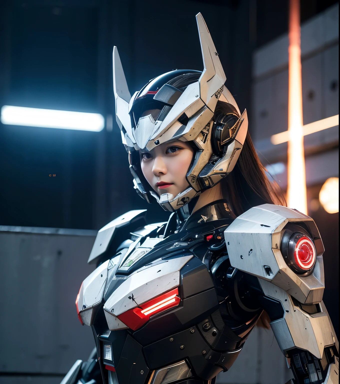 Super detailed, advanced details, high quality, High resolution, 1080p, hard disk, beautiful,(war machine),Armor War,(Rocket Missile)Capture the big picture,beautiful,Mecha cyborg girl,battle mode,Mecha body girl,She is wearing a futuristic war machine weapon mecha