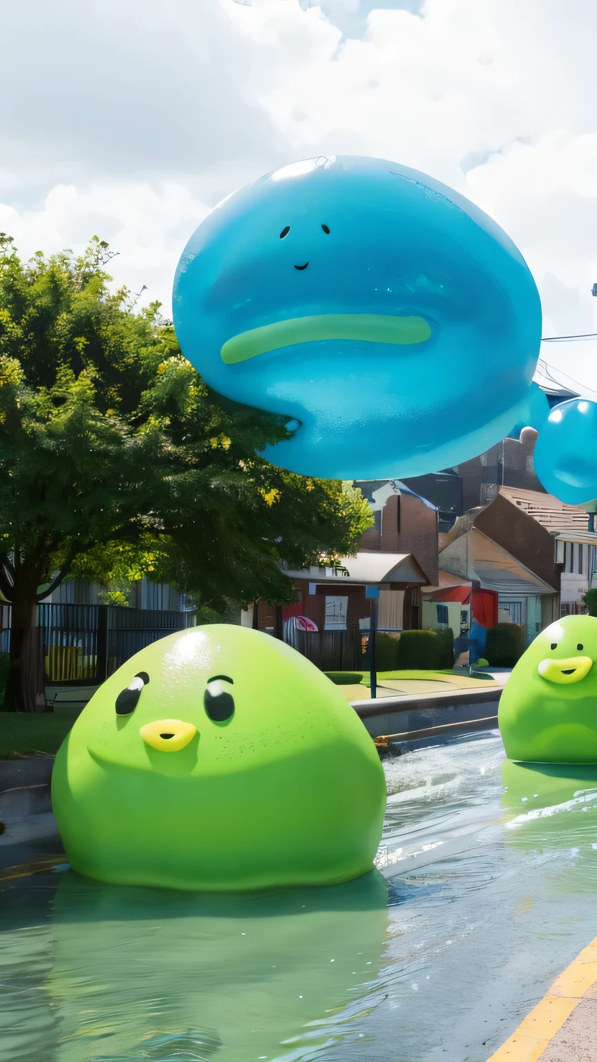 Slime attack a town