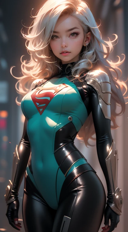 (((Young White Woman))), ((Best Quality)), ((Masterpiece)), (Detail: 1.4), 3D, A Beautiful Cyberpunk Woman with Simon Bisley-style micro thong, supergirl themed clothing, 2-piece clothing, Long silver hair, arm tatoo, cybernetic hands, pastel, Centered, scale to fit the dimensions, nffsw (High dynamic range),Ray tracing,NVIDIA RTX,Hyper-Resolution,Unreal 5,Subsurface Dispersion, PBR Texture, Post-processing, Anisotropy Filtering, depth of fields, Maximum clarity and sharpness, Multilayer textures, Albedo and specular maps, Surface Shading, accurate simulation of light and material interactions, Perfect proportions, Octane Render, Two-tone lighting, Wide aperture, Low ISO, White Balance, thirds rule, 8K Raw, Crysisnanosuit,loraeyes,nijistyle,pantyhose,Blue eyes