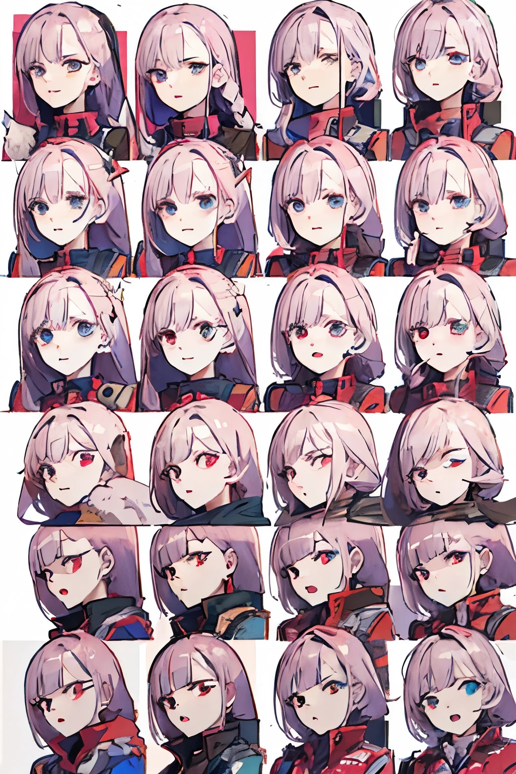 Character with various facial expressions 