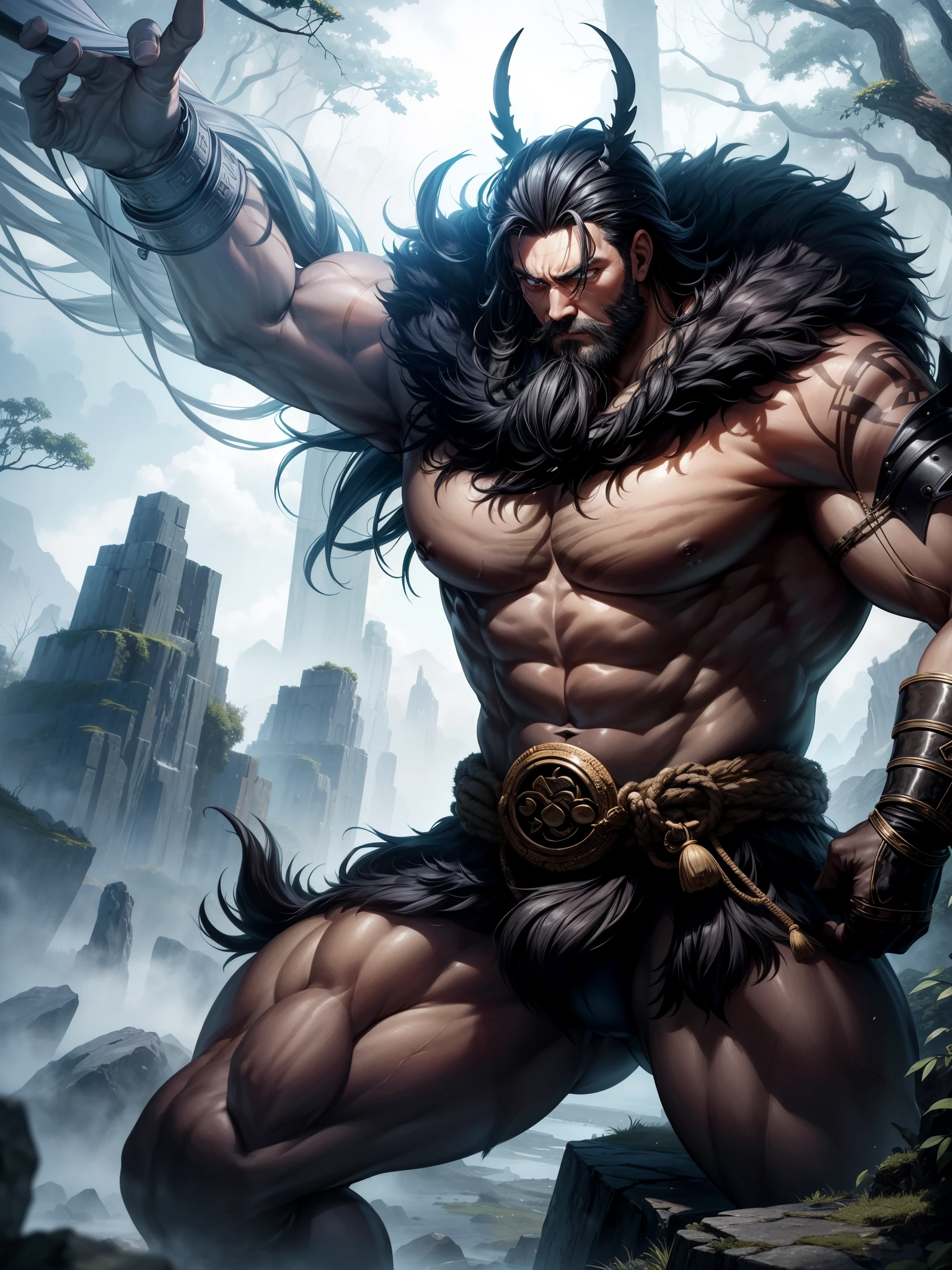The one-eyed giant、Due to its strange appearance and intimidating presence、Many myths and legends from ancient times to the present、It has appeared in fiction。less than、Provides a detailed depiction of the One-Eyed Titan。
### 外見
The one-eyed giant、Has a huge body、It is several times taller than an average human.。His skin is as hard as a rock、It has a rough texture。Their skin is grey or dark brown.、A pattern resembling stone that has weathered over the years emerges.。A muscular body speaks of strength、It looks as if it is made of steel。
### Face and eyesThe face of the one-eyed giant、A broad, flat forehead with a single eye beneath thick eyebrows、The eye is set large and in the center of the whole.。The eyes shine red、It feels like lava heat.。Deep wrinkles around the eyes、It has a sharp gaze that seems to stare forever.。Sharp fangs line the mouth、When he laughs, he has a scary smile。
### 衣装と装備
The one-eyed giant、Mostly dressed simply、I often try to make it easier to move around.。Wearing the skin of an animal、A heavy belt is fastened around the waist。Animal fur draped over shoulders、Protects against the cold。In their hands they carry huge clubs and stone axes.、They symbolize his overwhelming power.。
### 挙動と環境
The one-eyed giant、the forests or the mountains、They live in natural environments such as caves.。His movements are heavy々Successfully、大地Shakingるほどの力強さを持っています。Walking through the forest、wood々Shaking、The sound of branches breaking echoes。His voice was as low as thunder、It causes fear in the surrounding creatures.。
### 印象
The one-eyed giant、Its appearance and presence exudes overwhelming fear.。but、On the other hand、He also exudes a unique sense of sadness and loneliness.。Only one eye、With wisdom that seems to see through everything、It contains a sense of sadness, as if searching for something.。
### 総括
The one-eyed giant、Power and fear、It symbolizes solitude and wisdom.。その巨体とOnly one eye、Mysterious yet awe-inspiring、It's a fascinating character。In the story、They often appear as challenges or enemies.、It is depicted as a huge wall that stands in the way of the protagonists.。
