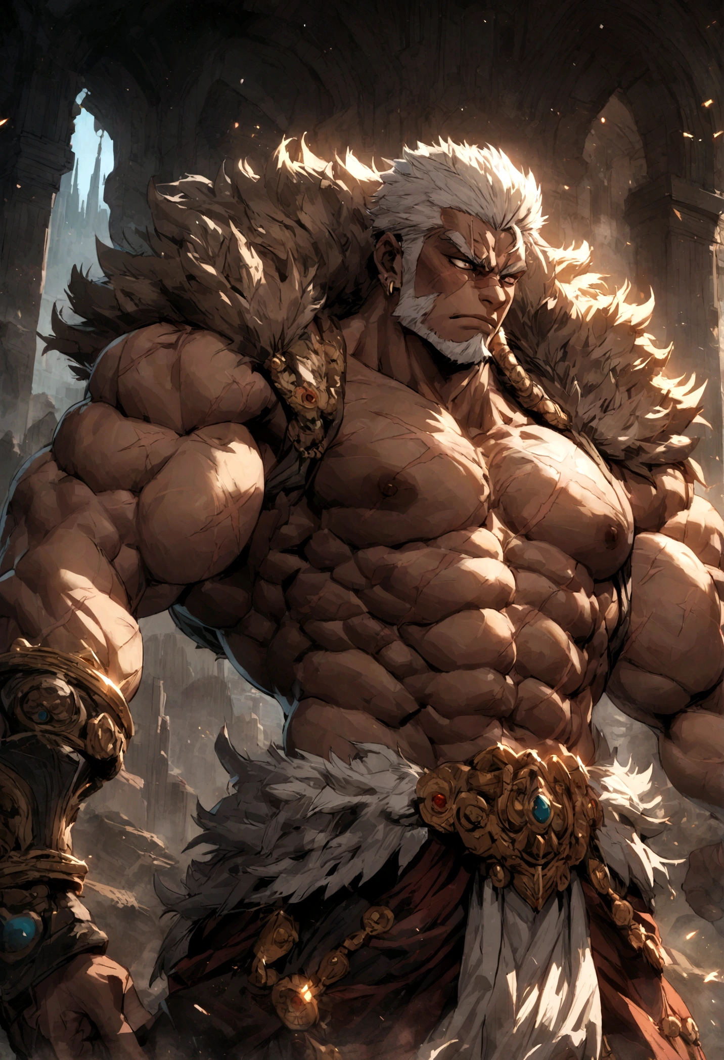 Ganondorf as a muscular bodybuilder (scar:1.4)