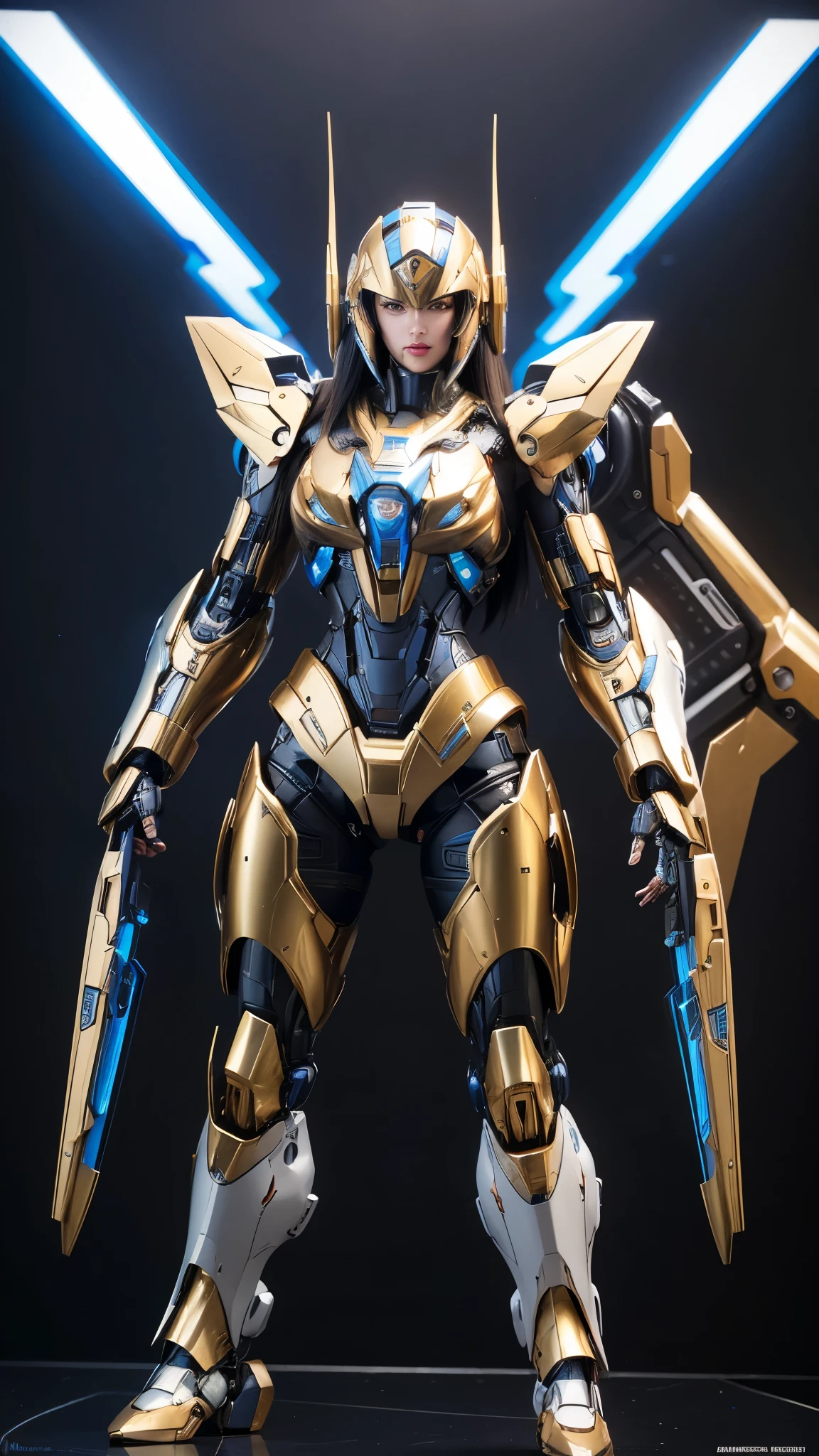 Super detailed, advanced details, high quality, high quality, High resolution, 1080p, hard disk,(pharah),(fareeha・amari),(Mecha Queen),beautiful cyborg woman,Mecha cyborg girl,battle mode,Mecha body girl,she is wearing futuristic pharah mecha,A powerful cyborg woman, sleek and futuristic, with advanced mechanical augmentations that enhance her strength and capabilities.