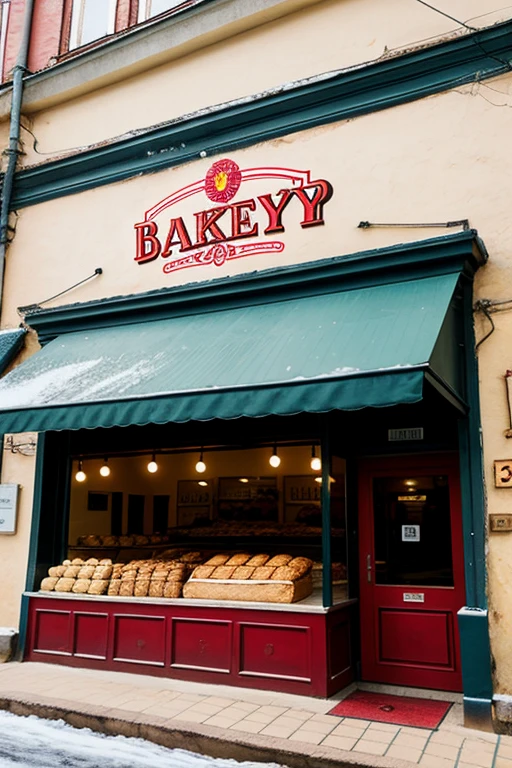 Logotype of bakery number 3,In Russian language