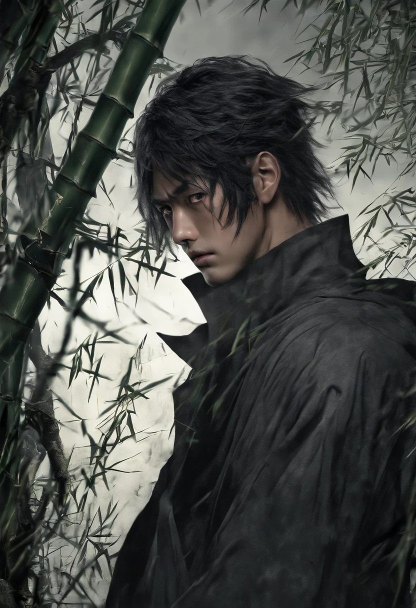 (highest quality:1.2), (High resolution:1.2), (Beautiful face and eyes:1.8), (sharpest focus:1.2), (Ultra-realistic photos:1.2), (超High resolutionの写真:1.2), (Written boundary depth:1.2), (Perfect Anatomy:1.2), (Nice hands:1.2), (Perfect hands:1.2),
(big, Fearless, Beautiful young Chinese man, length, Messy hair and a gold ring on his forehead:1.5), (bigきい, Muscular, Amazingly beautiful body:1.2), (Bamboo forest in the mountains of China:1.2), (A full moon night with a strange wind blowing:1.2),
