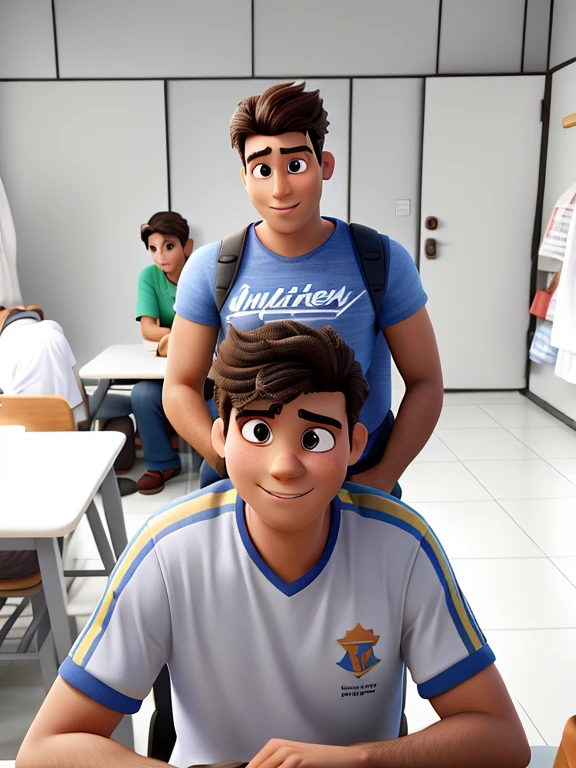 casal homem e mulher no estilo Disney Pixar, alta qualidade, melhor qualidade