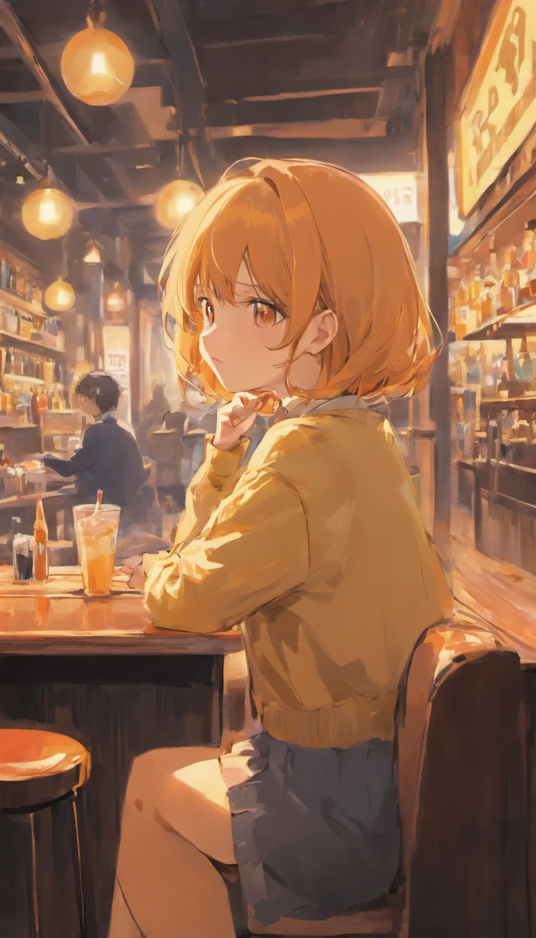 Anime girl sitting at a table with a laptop、Anime drawing by Makoto Shinkai、 Topics on pixiv、Sequential Art、Sitting alone in a cafe， Sitting alone in a café、Sitting in a cafe、At the coffee shop、（（Makoto Shinkai））， sitting alone at a bar、In a bright cafe、Lo-fi Girl