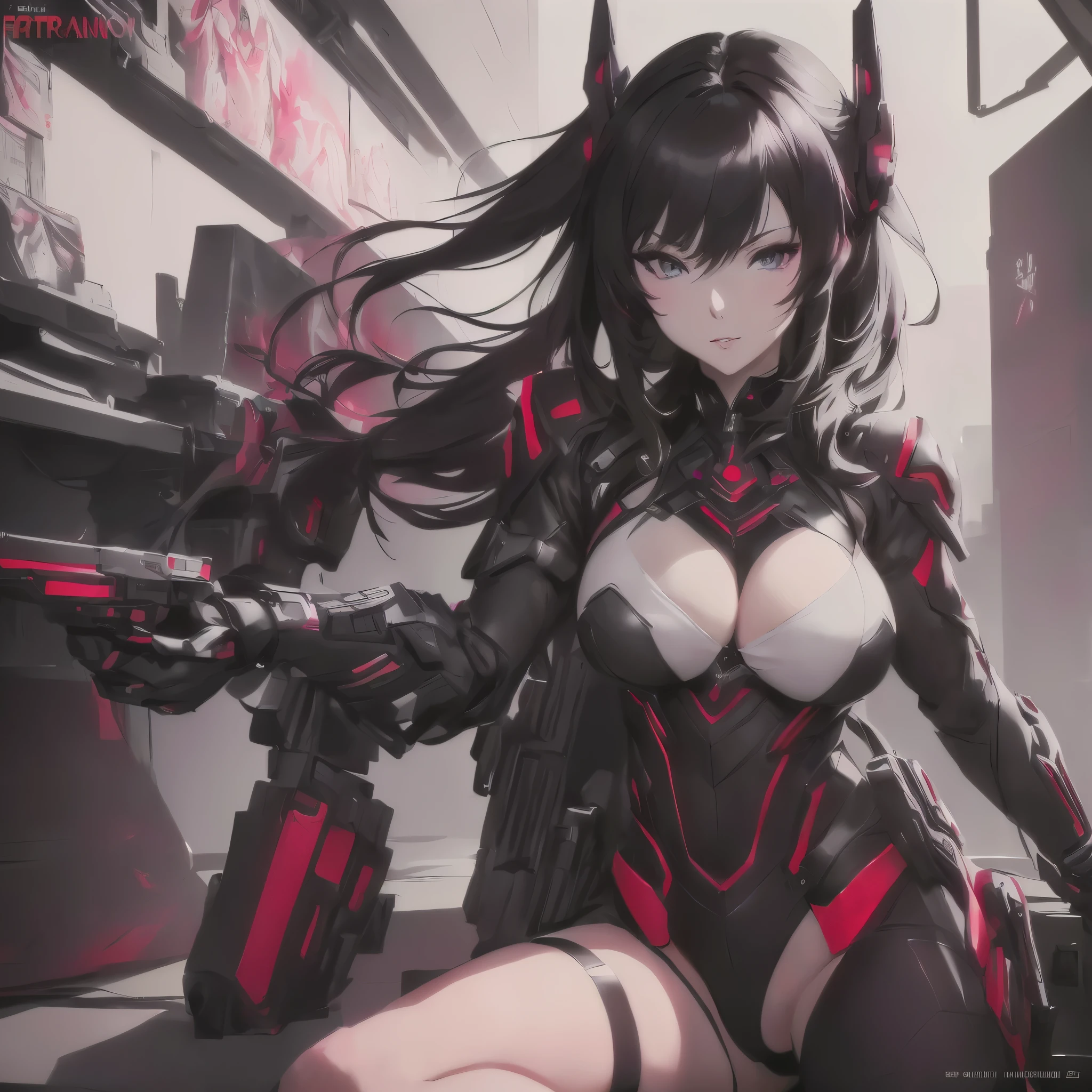 top quality, Super detailliert, Super detaillierte Details, Feines Detail, Unbelievably pretty, halb nackter robot, Breasts, Nippel, nackt, perfekte Nippel, Breasts sind menschlich und nackt, beautifully detailed eyes, (female half naked machine body), (Maschinengelenke, Maschinenglieder:1.3), mechanische haut, (Freilegung der inneren Struktur der Maschine:1.2), (Rote lange Haare), (mechanical bikini armor), Cowboy_Schuss, seitlicher Fokus, Glittering, (cyber tech punk mask), nackter cyber punk,