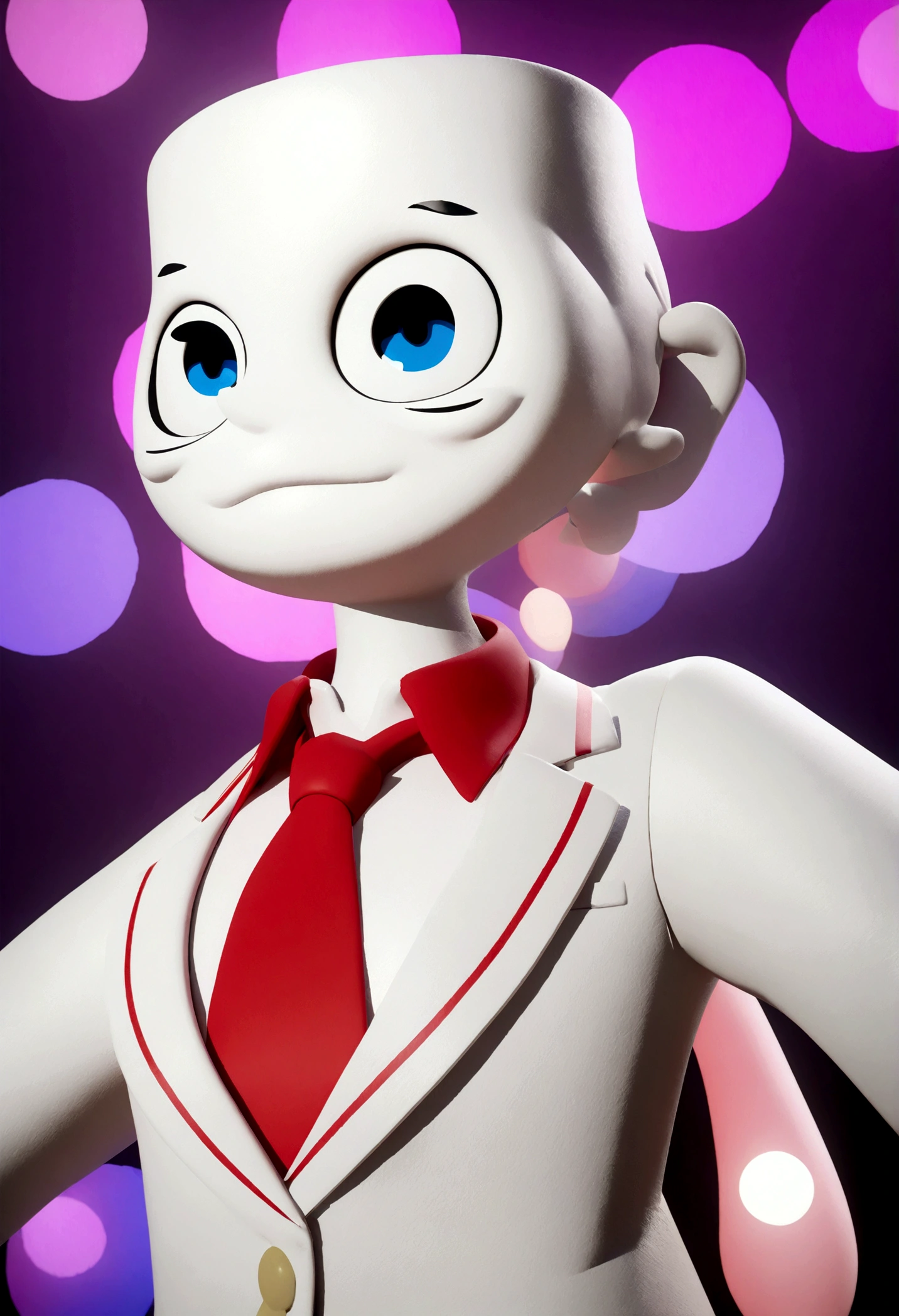 Cartoon character of a man with red tie and white suit, white hat with a red stripe animation character, Stylized character, animation style rendering, 3d stylized, Arnold Maya render, 3 d stylized render, toon render keyshot, Character 3D, 3D Character, stylized 3d render, 3 d character render, cartoon character, Close up character, Character pose, (Pixar Style) (master part:1.2) (Bokeh) (best quality) (detailed skin) ( detailed texture) (8k) (clay) (Cinematic lighting) (sharp focus