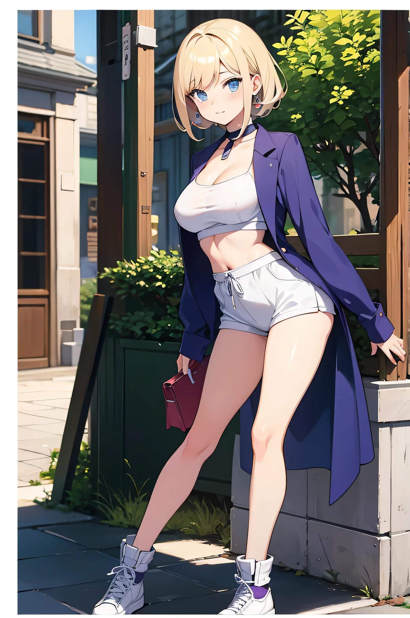 Fille sexy,  outfit, marche dans la rue, Manga Anime Style