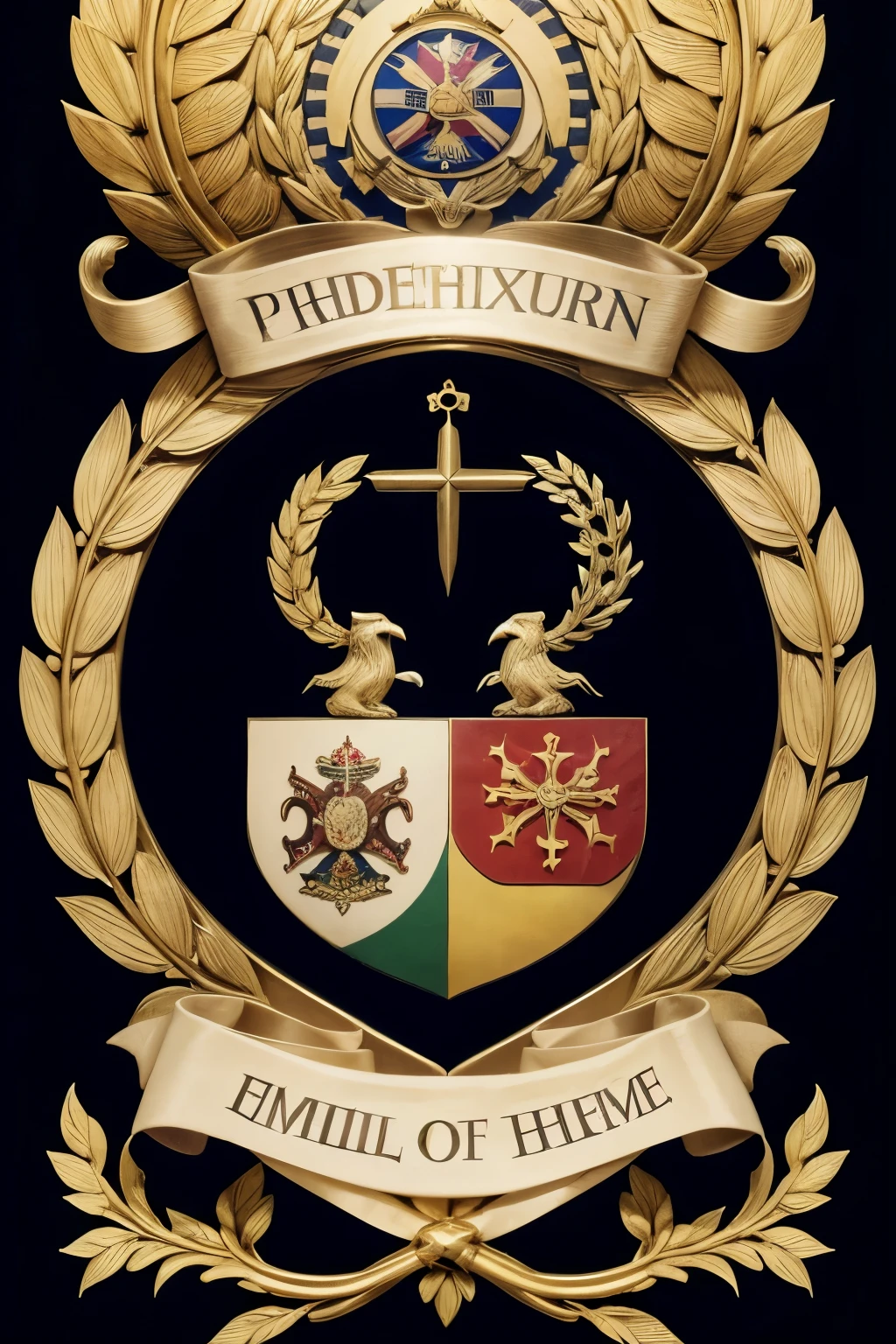 A coat of arms with symbols representing the history and values of the Kingdom of Axun.,simples e facil de desenhar
