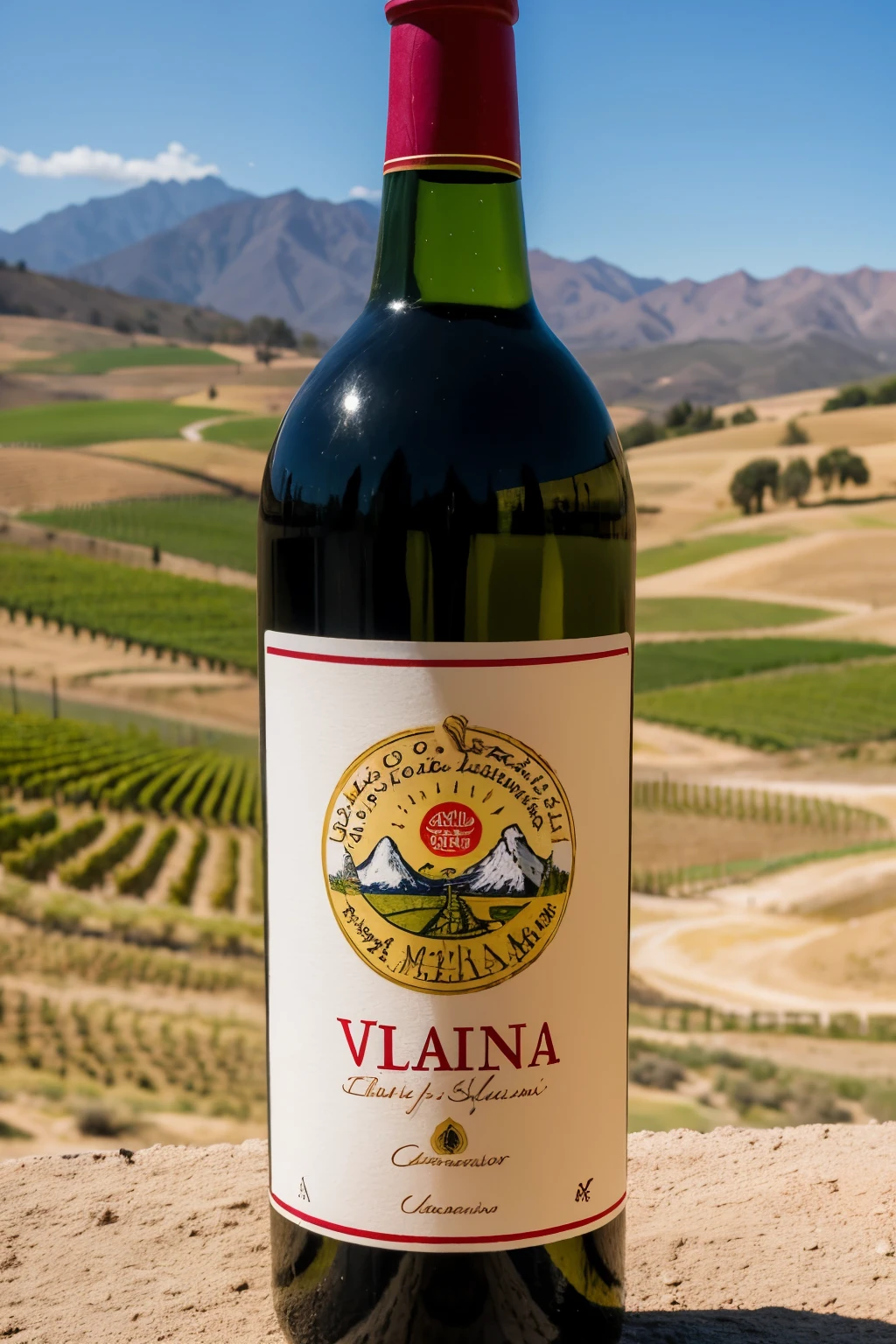 ((mejor calidad)), ((obra maestra)), (detallado), 1 logo para una marca de vinos llamada parras y sol 