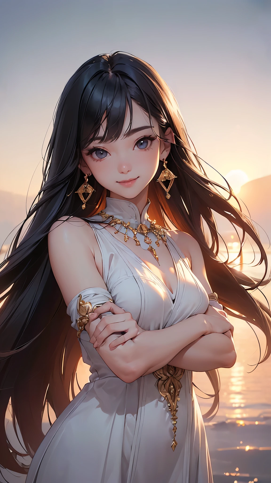 desert tank, (Beautiful young nomadic princess traveling in the moonlit desert:1.2)、Beautiful Face、(Photographing the entire tank)、In the middle of a vast desert、Sand dunes stretching to the horizon、Clear night sky、Capturing the essence of determination and wisdom、Subtle warm tones、High resolution、Super detailed、