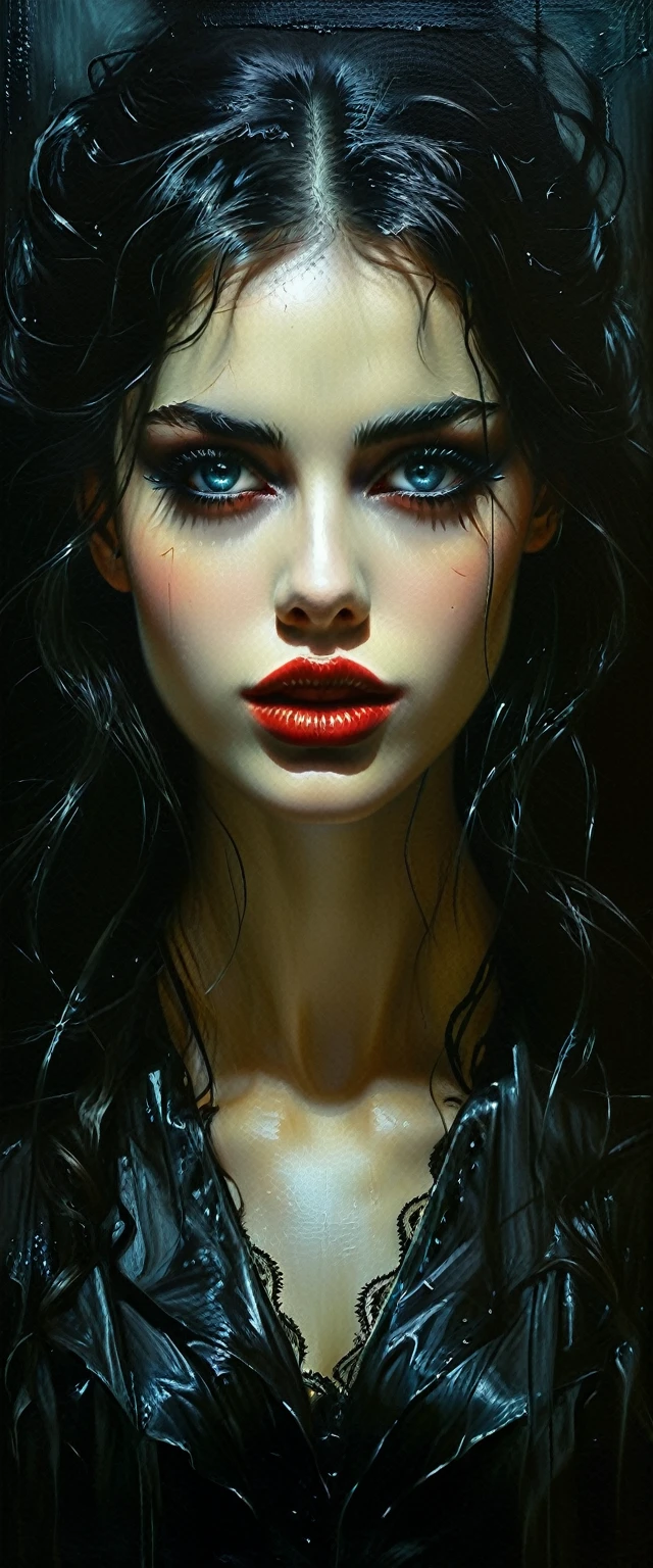 Those who know only joy do not have prayers. The of suffering, cursing life, is something that only you can do. Dark Ambient Dark Fantasy. Full length view. beautiful eyes. Best quality, relief, dark gothic, conceptual art. Oil painting, thin smooth lines, light gentle shadows, + 36.5 mm f0 cinematic quality, + (Pino Daeni style, Albert Joseph Penaud, Sven37). Thematic art of life (conceptual art) Visual poetry.