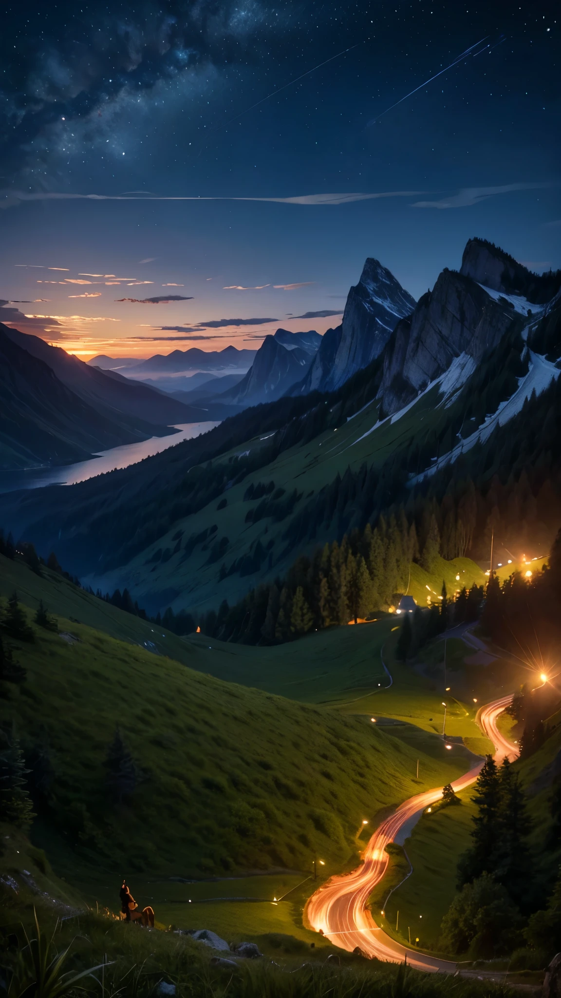Logo, Amazing, 8K, Tabletop, Raw Photo, Amazing, Top Quality, High Quality, High Definition, Real, Ultra HD, Night, Wind, Story Poetry, Beauty of Mountains and Forests, Grasslands of the World, Silence and Beauty, Vast land, lakeside, amazing scenery, beautiful natural scenery