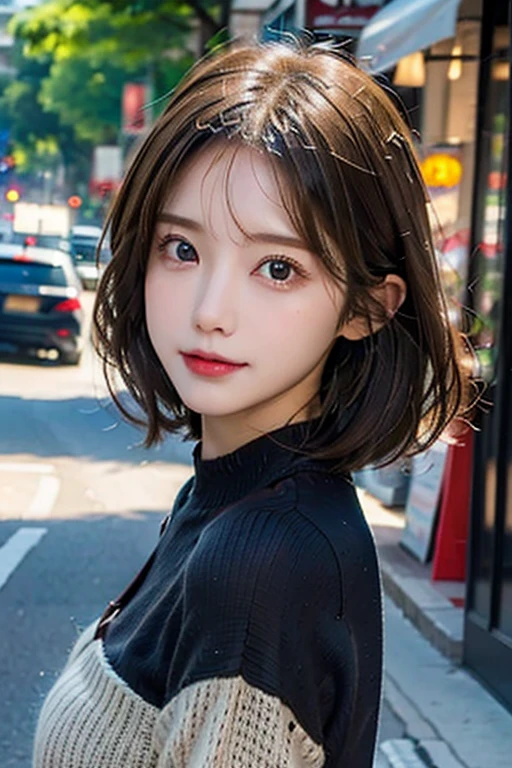 ((highest quality)), ((masterpiece)), (detailed), One girl, sexy,Real,4K quality,knit,Dark brown hair,slender,Detailed face,Beauty,full body,