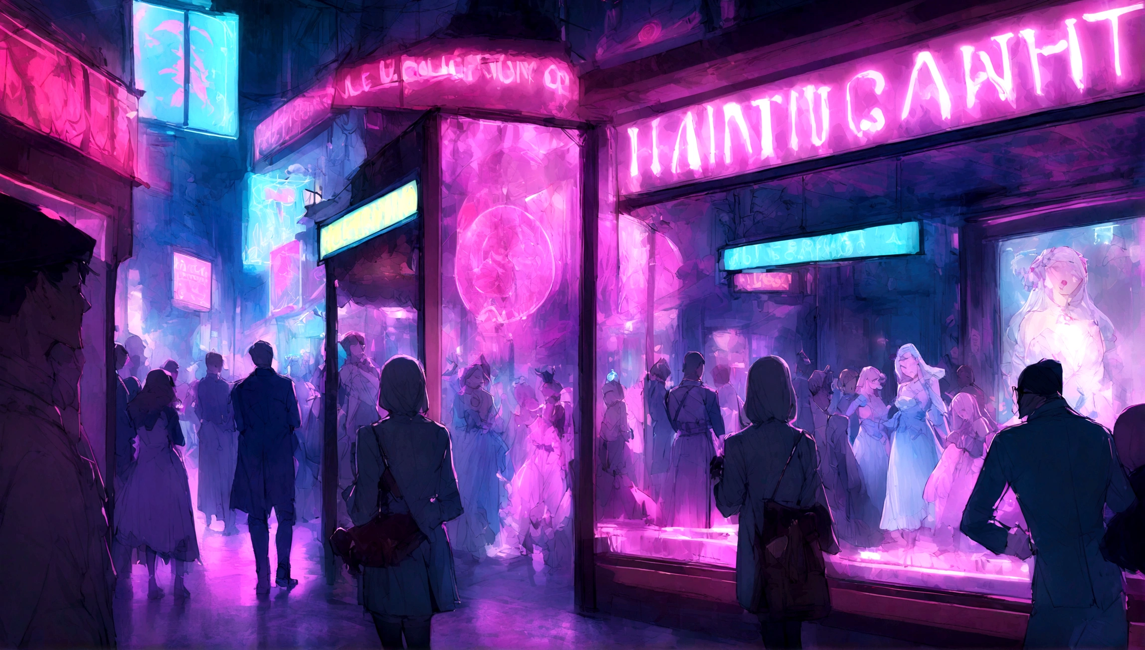 people having sex with penetration. horny. pleasure. lujury amibient. neon lights