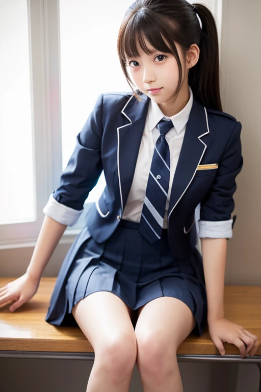 Cute Girls､high school girl､uniform､mini skirt､See-through､sit