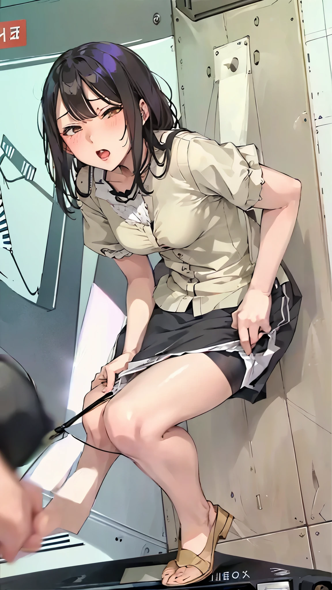 Three Wives、Squat、Leaning forward、business suit、Long pencil skirt、TV program、Live Broadcast、、Spread your legs、Lift-up skirt、Sweat、Disheveled Hair、Brown Hair、Ahegao

#Quality UHigh resolution,1080p,16k,4K,8k,absolutely,Absurd,Anatomically correct,Awards,最high quality,Accurate,High resolution,Attention to detail,high quality,High resolution,masterpiece ,Realistic,RAW Photos,solve,retina,Super detailed,Textured skin,Super detailed ,超High resolution
