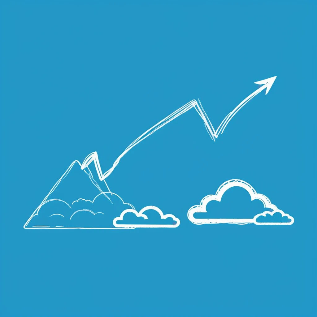 1 line stroke arrow upwards. 1 scribbled line arrow downwards. 1 straight horizontal arrow stroke. penetrate the clouds