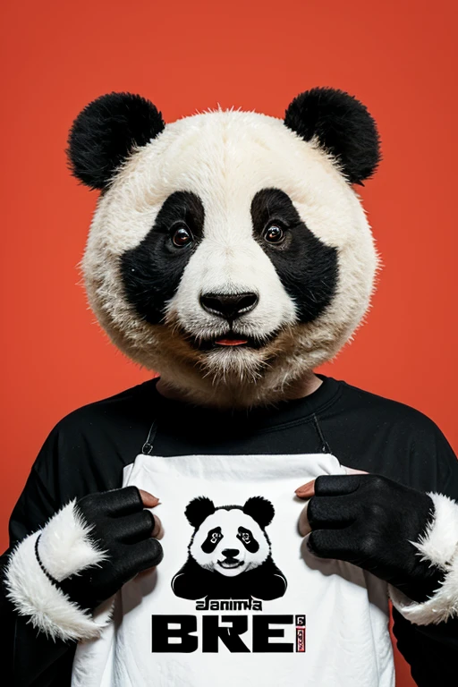 Furious and epic panda bear tiktok logo
