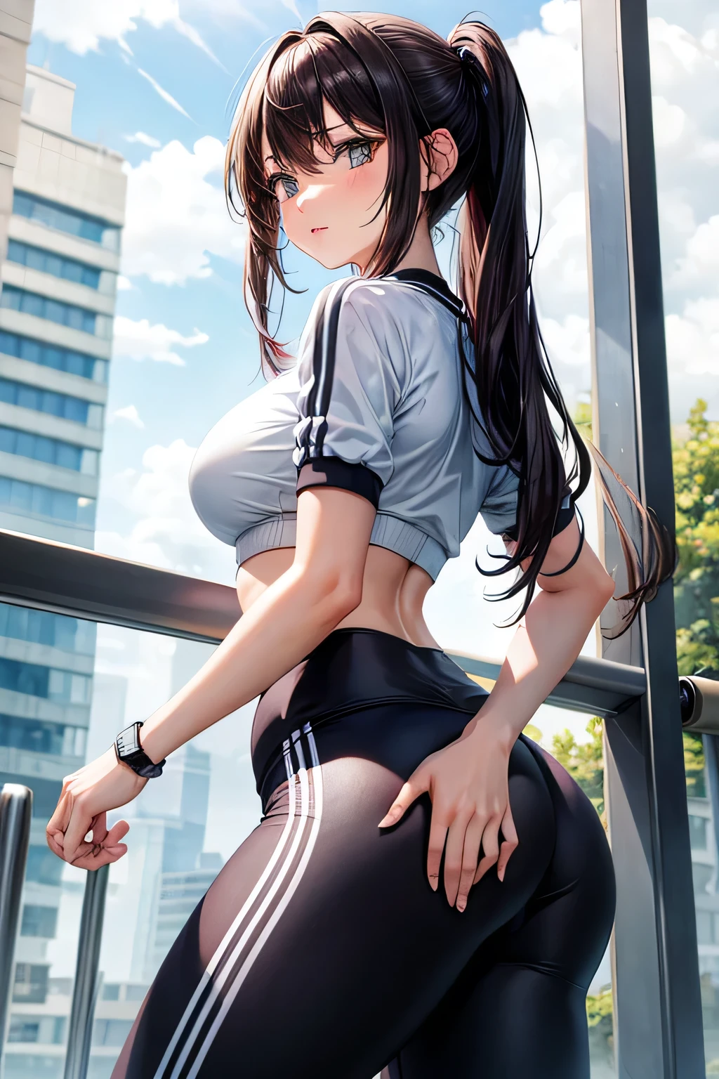 girl in sport leggings