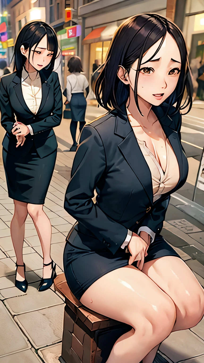 dildo,ten women:1.7,group photo:1.8,
stooping,Business suit,pencil skirt,
sweat,
steam,
shaggy hair,
Excitement,
Unbuttoned first button,
forelock showing forehead,
#Quality UHigh resolution,1080p,16k,4K,8k,absolutely,Absurd,Anatomically correct,Awards,ultra high quality,Accurate,High resolution,Attention to detail,high quality,High resolution,masterpiece ,Realistic,RAW Photos,solve,retina,Super detailed,Textured skin,Super detailed ,ultraHigh resolution