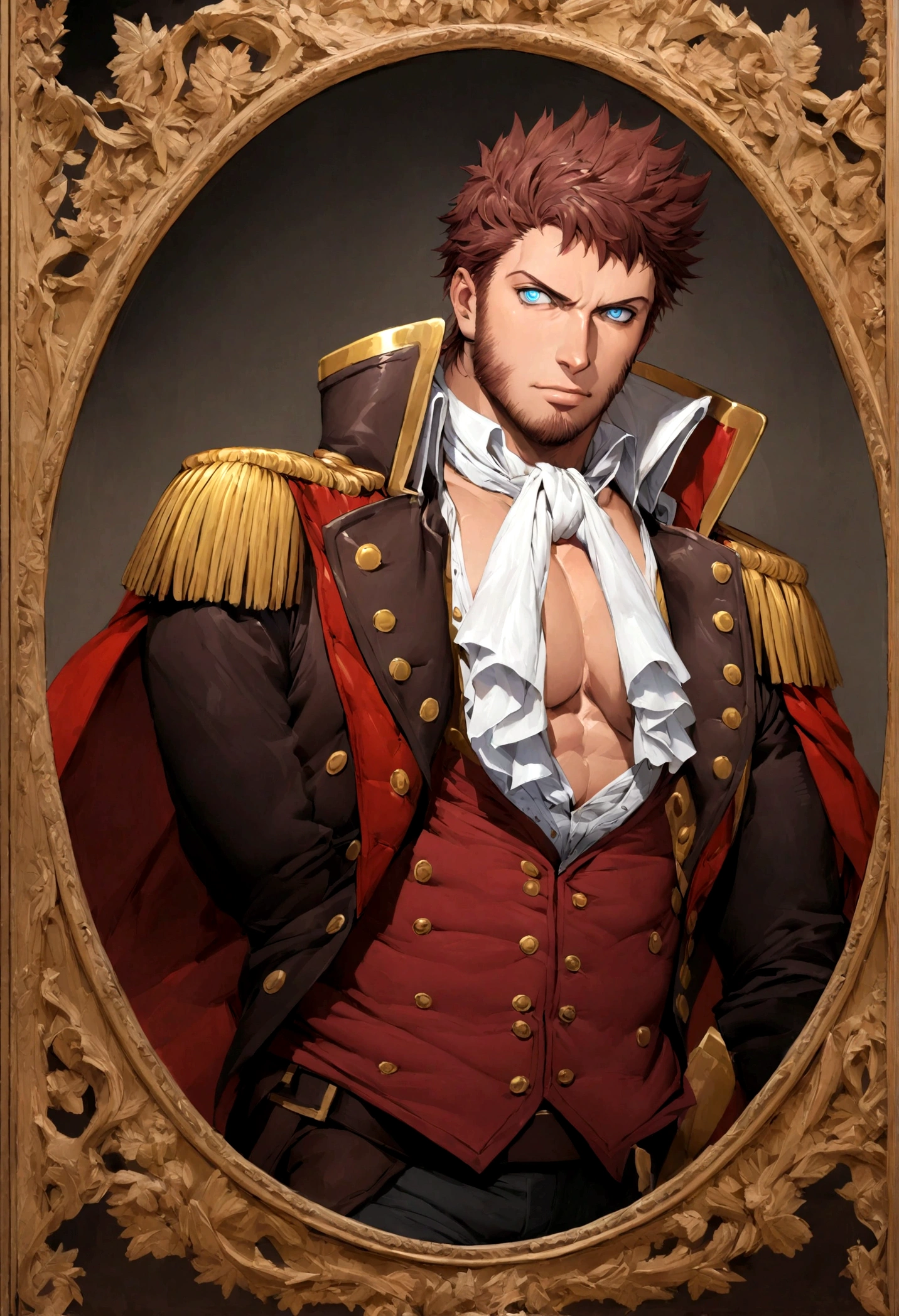 A painting of Napoleon Bonaparte with shining eyes