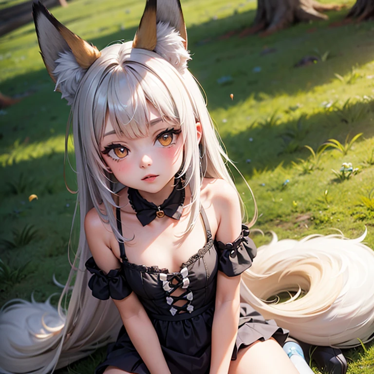 Fox Girl, Fox&#39;s Tail, Nine-Tailed Fox,Fox Ears, Black colored hair, Fox Makeup,One Girl、 Kimono with open chest,  Body size is 100-70-90!、Nice body, Avatar, face, Open chest, lewd face, Dominant representation, naughty face,Big Breasts,Emphasize cleavage,Show bare skin、Skin is visible、With legs apart、Show off your thighs、With legs apart、A beautifully patterned kimono、I can see her cleavage、Muscular、Uplifting、Abdominal muscles、Exposed skin、Long Hair、Skin Texture、Soft breasts 