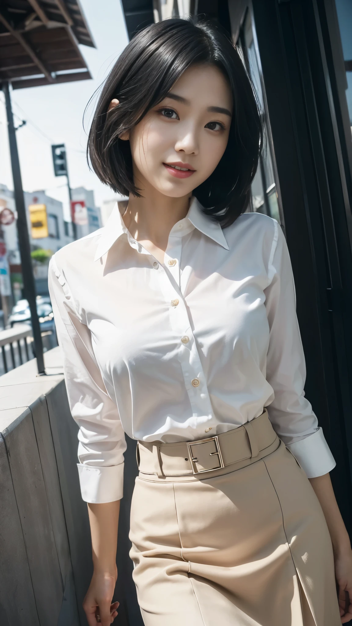 (Ultra high definition）（masterpiece）（Very detailed）（high quality）（最high quality） (16k ）office lady dress shirts,office lady skirt