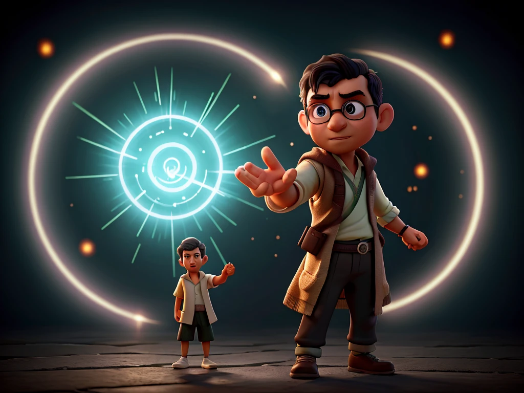 Hallucination, daydream , Fear , bokeh , Gandhi firing a hadouken from his hand