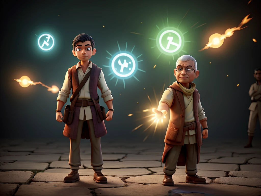 Hallucination, daydream , Fear , bokeh , Gandhi firing a hadouken from his hand