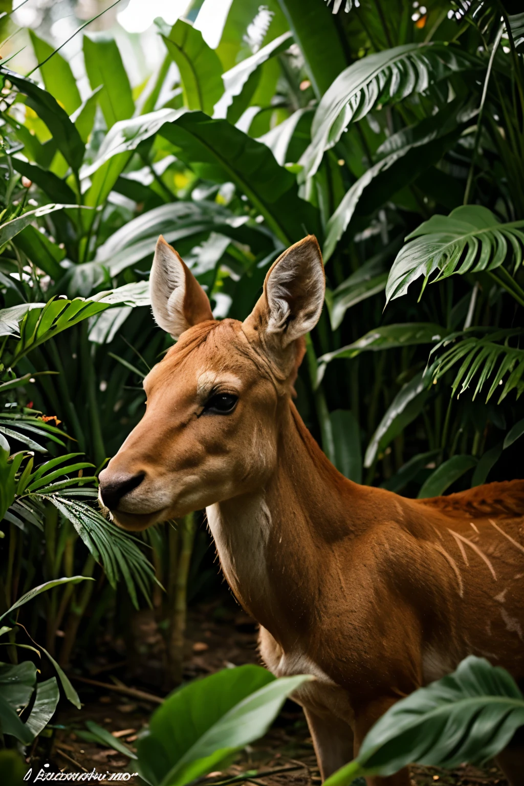 Rusa berkumpul dekat pohon